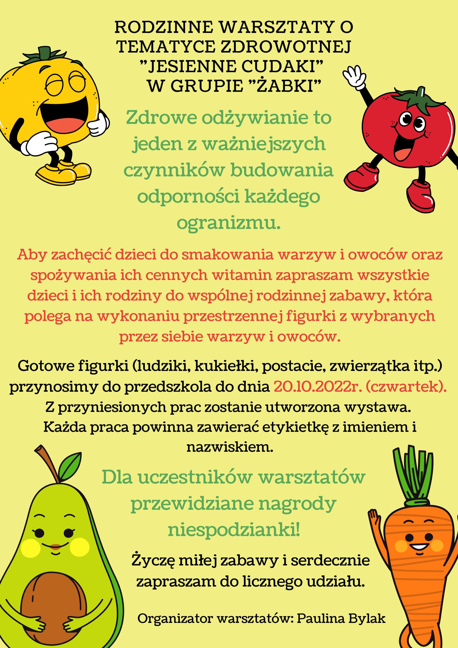 RODZINNE WARSZTATY JESIENNE CUDAKI
